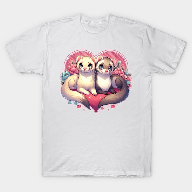 The love of Ferrets T-Shirt by Malus Cattus